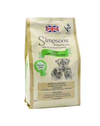 Simpsons Premium Adult Lamb & Brown Rice - karma dla psów, jagnięcina i brązowy ryż - 2kg
