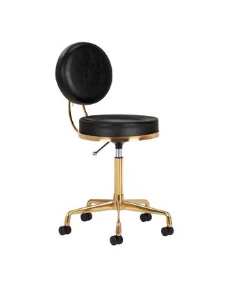 Activ H5 Gold Black - złote krzesło groomerskie z regulacją wysokości, czarne