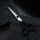 Jargem Black Curved Scissors 5,5"- nożyczki groomerskie gięte z ozdobną śrubą, czarne