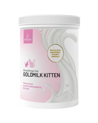 Pokusa BreedingLine GoldMilk Kitten - pełnoporcjowy preparat mlekozastępczy dla kociąt, od pierwszego dnia życia, bogaty w witaminy i minerały