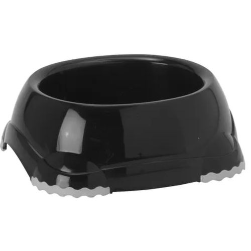 Flamingo Leno Black Bowl - plastikowa miska z antypoślizgowymi nóżkami, dla psów i kotów