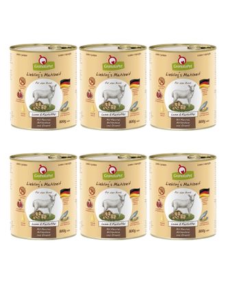 GranataPet Lamb & Potato - bezzbożowa mokra karma dla psa, jagnięcina i ziemniaki - 6x 800g