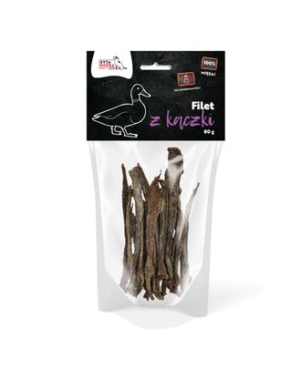 Syta Micha Filet z Kaczki 80g - naturalne przekąski dla psa w formie pasków z suszonych filetów z kaczki