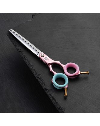 Blovi Teddy Line Pink Asian Style Thinning 42T 6,5" - ultralekkie degażówki groomerskie, aluminiowa rękojeść