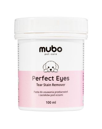 Mubo Perfect Eyes Tear Stain Remover - pasta na zacieki i przebarwienia pod oczami i na wąsach, dla psa i kota - 100ml