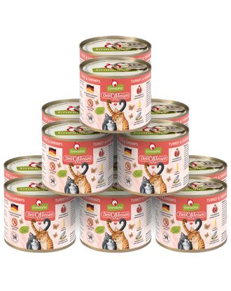 GranataPet DeliCatessen Turkey &amp; Shrimps - bezzbożowa mokra karma dla kota, indyk i krewetki - 12x 200g