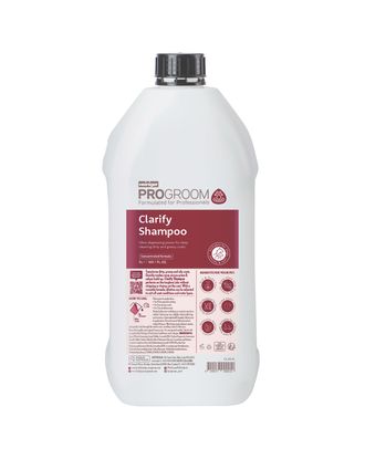 ProGroom Clarify Shampoo 5L - głęboko oczyszczający i odtłuszczający szampon  dla psa i kota, koncentrat 1:10