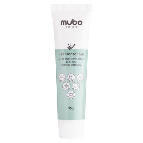 Mubo Pet Dental Gel 95g - żelowa pasta do zębów pa i kota, o smaku wołowiny