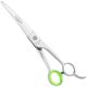 Geib Crocodile Curved Scissors - profesjonalne nożyczki groomerskie gięte z cienkimi ostrzami i mikroszlifem, stal japońska