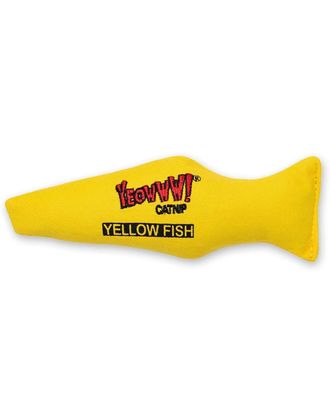 Yeowww! Yellow Fish Cat Toy 17cm - zabawka dla kota z organiczną kocimiętką, żółta rybka 