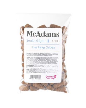 McAdams Senior/Light Free Range Chicken 100g - wypiekana karma dla psa z nadwagą i seniora, kurczak z wolnego wybiegu - próbka
