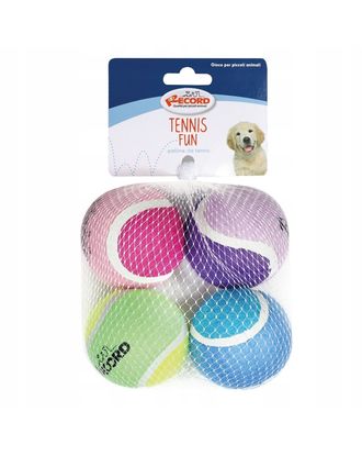 Record Dog's Tennis Balls 6,5cm - piłki tenisowe dla psa, zestaw 4 sztuk