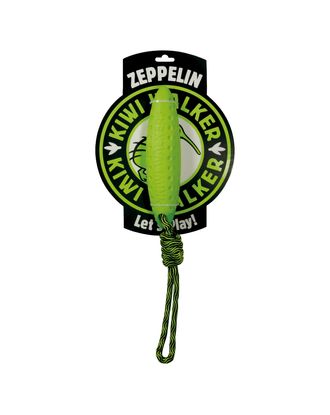 Kiwi Walker Let's Play Zeppelin Green - aport ze sznurem dla psa, zielony