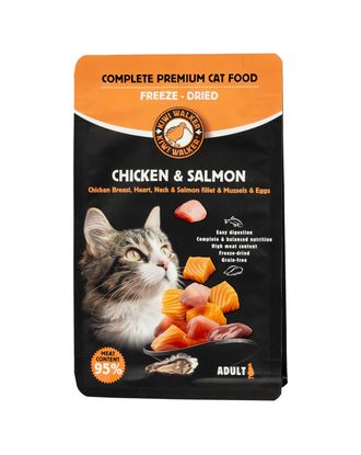 Kiwi Walker Freeze-Dried Chicken & Salmon 150g - liofilizowana karma dla kota, kurczak z łososiem