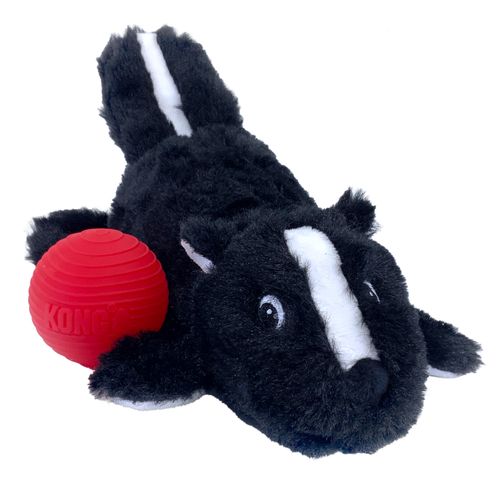 KONG Cozie Pocketz Skunk - pluszak dla psa i szczeniaka, skunks z piłeczkami