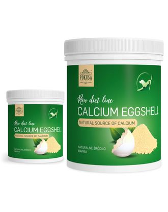 Pokusa RawDietLine Calcium Eggshell - preparat ze skorupek jaj kurzych, wzmacniający kości i zęby