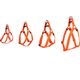 Flamingo Harness Step&Go Ziggi Reflective Orange - neonowe szelki dla psa step in, klamra z blokadą, pomarańczowe