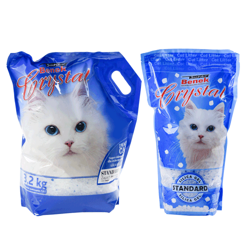 Super Benek Crystal Standard - super chłonny, hipoalergiczny, silikonowy żwirek dla kotów, bezzapachowy