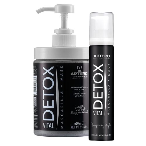 Artero Detox Vital Mask - maska oczyszczająca z węglem aktywnym, dla psów i kotów