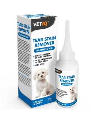 VetiQ Tear Stain Remover 100ml - preparat do usuwania plam, przebarwień i zacieków wokół oczu i ust, dla psów i kotów