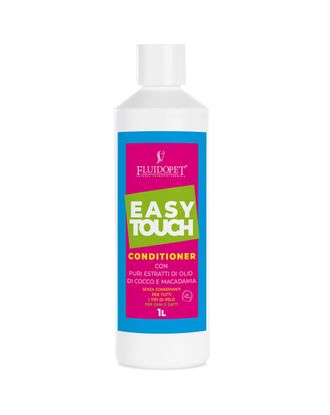FluidoPet Easy Touch Conditioner - profesjonalna, bardzo wydajna odżywka zmiękczająca sierść, z olejkiem macadamia i kokosowym, dla psów i kotów - 1L