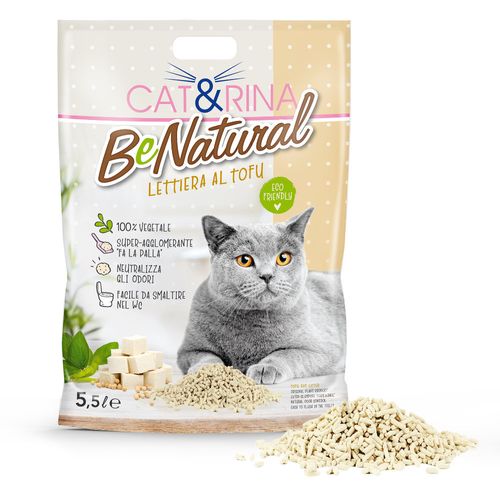 Cat&Rina BeNatural Tofu Litter Classic - żwirek roślinny dla kota, zbrylający, biodegradowalny pellet 