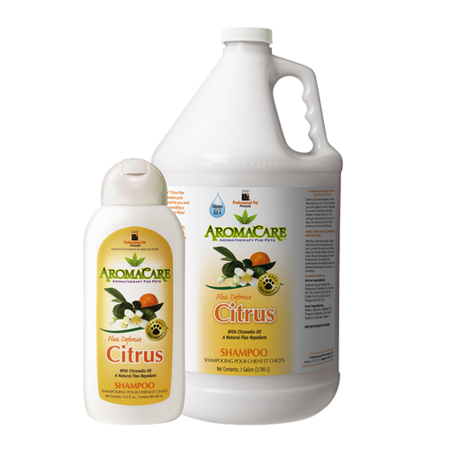 PPP AromaCare Flea Defense Citrus Shampoo - skuteczny szampon przeciwpchelny dla psa, z olejkiem z citronelli, koncentrat 1:12