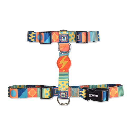 Dashi Terracotta Back Harness - regulowane szelki guard dla psa, wzór z kolorową mozaiką