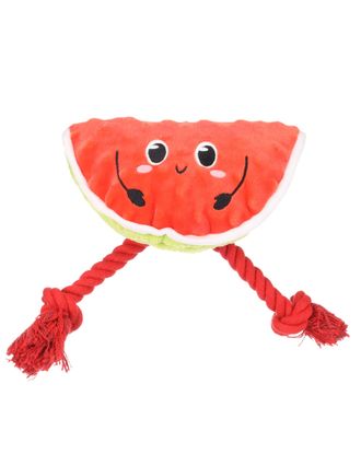 Flamingo Bubto Watermelon with Rope 20cm - pluszak dla psa, arbuz ze sznurem, z piszczałką