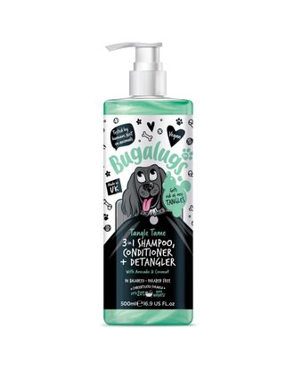 Bugalugs Tangle Tame 3in1 Shampoo - szampon z odżywką i rozkołtuniacz, o zapachu awokado i kokosa - 500ml