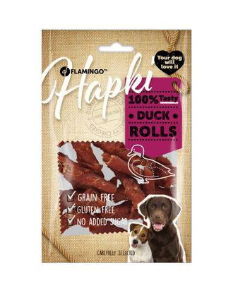 Flamingo Hapki Roll with Duck 85g - przysmaki dla psa, rolki z kaczką