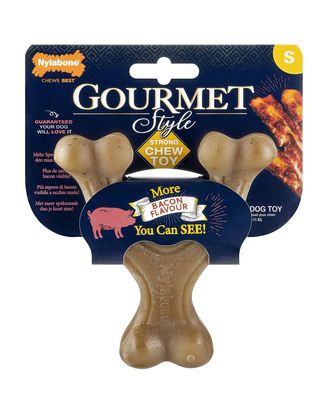 Nylabone Gourmet Wishbone Bacon - wytrzymały gryzak dla psa, intensywny smak bekonu
