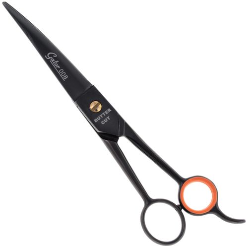 Geib Gator 008 Curved Scissors - profesjonalne nożyczki gięte z japońskiej stali nierdzewnej z czarnym wykończeniem