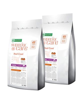Nature’s Protection Superior Care Red Coat Junior Small Breeds Salmon - karma dla rudych szczeniąt małych ras, z łososiem i krylem - 2x 10kg