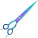 Geib Entree Blue Titan Left Scissors 8" - wysokiej jakości nożyczki z jednostronnym mikroszlifem i tytanową powłoką, leworęczne