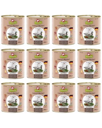GranataPet Duck & Goose - bezzbożowa mokra karma dla psa, kaczka i gęś - 12x 800g