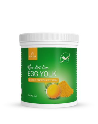 Pokusa RawDiet Egg Yolk - żółtko jaj kurzych, bogate źródło energii, witamin, minerałów oraz kwasów tłuszczowych - 150g