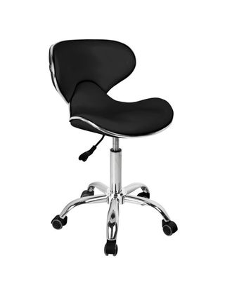 Gabbiano Q 4599 - krzesło groomerskie z oparciem i regulacją wysokości, czarne