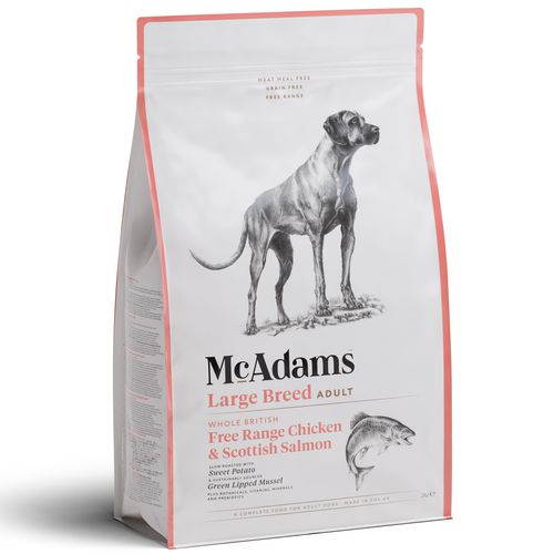 McAdams Large Breed Free Range Chicken & Salmon - wypiekana karma dla dużego psa, kurczak z wolnego wybiegu i łosoś