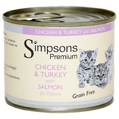 Simpsons Premium Kitten Chicken & Turkey with Salmon 200g