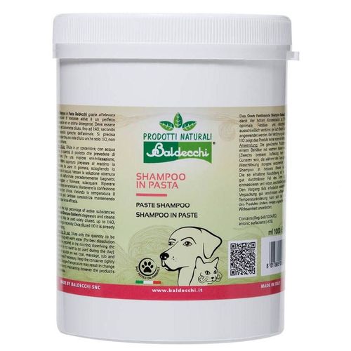 Baldecchi Paste Shampoo 1L - głęboko oczyszczający szampon w paście, z olejem kokosowym, koncentrat 1:40