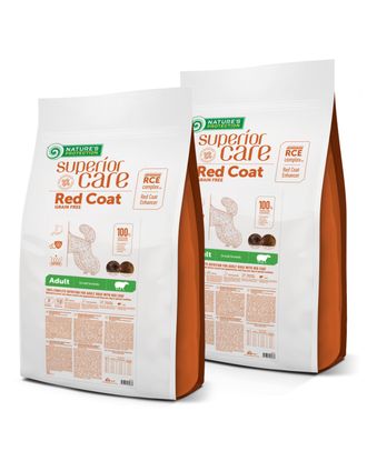 Nature’s Protection Superior Care Red Coat Adult Small Breeds Lamb - karma dla rudych psów małych ras, z jagnięciną i krylem - 2x 10kg
