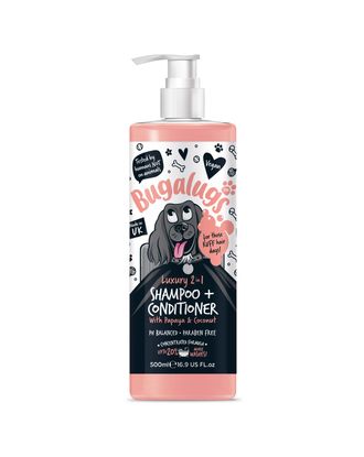 Bugalugs Luxury 2in1 Papaya & Coconut Shampoo - szampon z odżywką dla psa, oczyszcza i pielęgnuje - 500ml