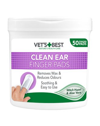 Vet's Best Clean Ear Finger Pads 50szt. - jednorazowe, nakładane na palec czyściki do psich uszu