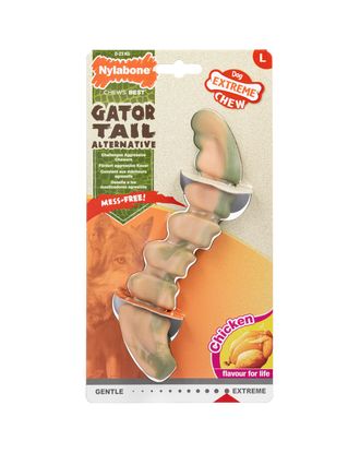 Nylabone Power Chew Gator Tail Alternative - twardy gryzak dla psa, ogon aligatora o zapachu kurczaka
