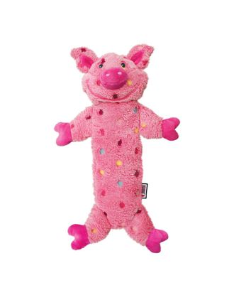 KONG Low Stuff Speckles Pig L 40cm - szeleszcząca zabawka dla psa, świnia z małą ilością wypełnienia
