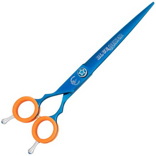 P&W Blue Star Titanium Left Scissors - nożyczki do strzyżenia zwierząt dla osób leworęcznych, proste