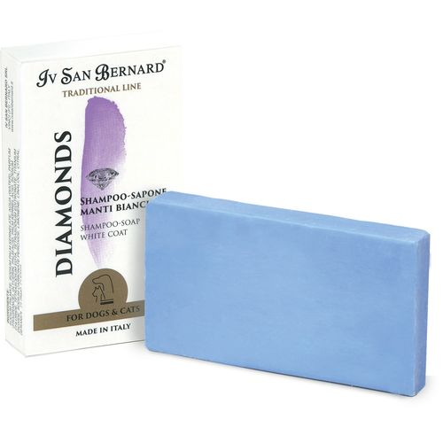 Iv San Bernard Diamonds 75g - mydełko diamentowe do usuwania zażółceń białej sierści, szampon w kostce