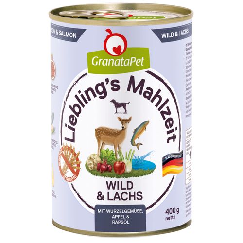 GranataPet Venison & Salmon - bezzbożowa mokra karma dla psa, dziczyzna i łosoś