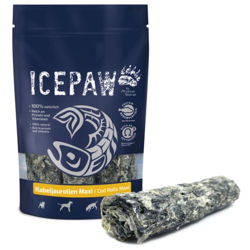 Icepaw Cod Rolls Maxi 180g - roladki z dorsza do żucia dla psa, 100% dorsza